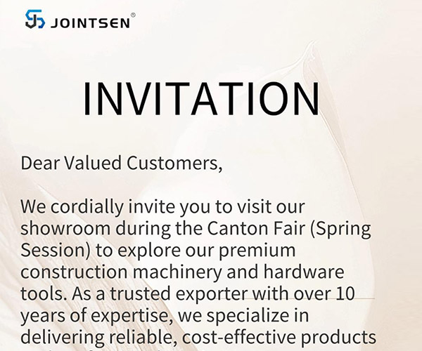 Guangzhou Jointsen Trading Co., Ltd. deltar på Canton Fair (Spring), inviterer deg oppriktig til å besøke!